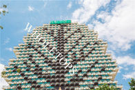 1.5MM-8.0MM kurvte Aluminiumplatten, die PVDF für Hotel-Haus-Fassade beschichtete